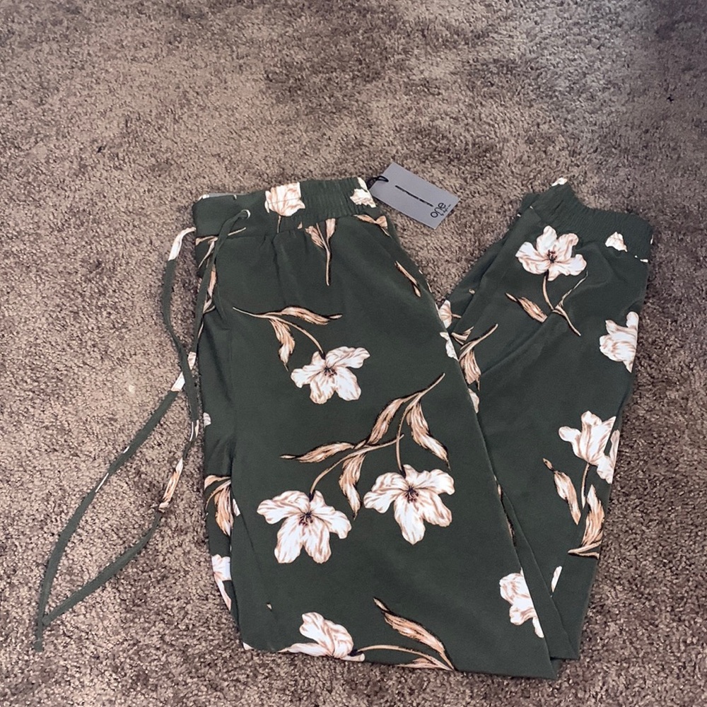 Floral joggers